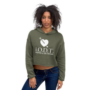 “Arrows Heart” Crop Hoodie